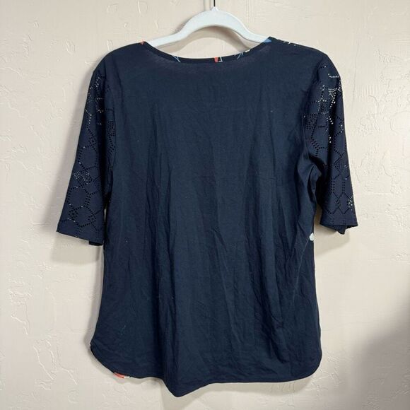 Van Heusen Navy Floral Blouse - Picture 3 of 4